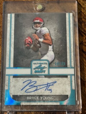 2022 Leaf Ultimate Draft Platinum Spectrum 26/35 Bryce Young #BA-BY1 Auto 0u66
