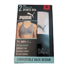 Puma Women's M 2 Pack Seamless Sports Bra