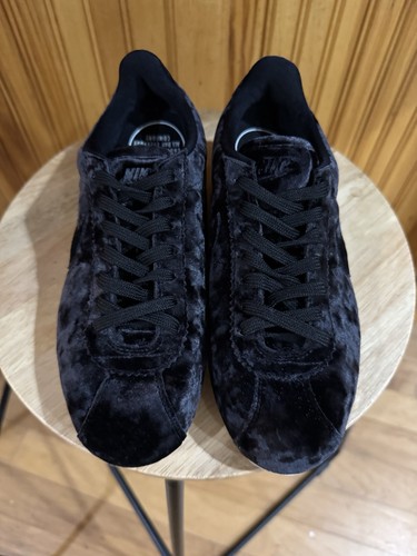 Nike Cortez Classic Black Velvet Summit AA3255-001 Sz 7.5 Excellent Condition - Picture 4 of 6