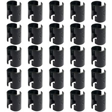 WAFJAMF 50 Pcs 25 Pairs Wire Shelving Shelf Lock Clips for 1" Post Black