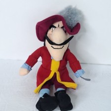 Disney Store Mini Bean Bag Plush 8  Captain Hook From Peter Pan