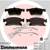 Zimmermann Bremsbelagsatz, Scheibenbremse 22345.195.2 FüR Opel