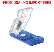 Pill Cutter and Splitter Stainless Steel Blade with Dispenser Cuts Pills Tablets