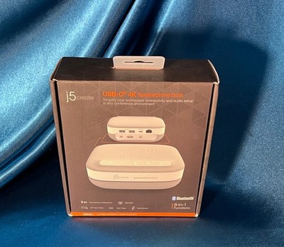 J5Create JCDS335 USB-C 4K Speakerphone Dock - 8-in-1 Functions - Bluetooth