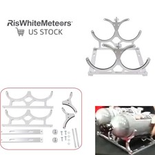 Silver For 10-15 Lb Bottles 7 Nitrous Dual Bottle Holder Bracket Mounting Kit Silver For 10-15 Lb Bottles 7 Nitrous Dual Bottle Holder Bracket Mounting Kit