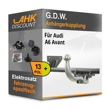 Für Audi A6 Avant 25- G.D.W. Anhängerkupplung abnehmbar + 13polig E-Satz NEU