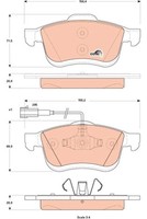 1 X Bremsbelagsatz BremsbeläGe TRW GDB1865 FüR Opel