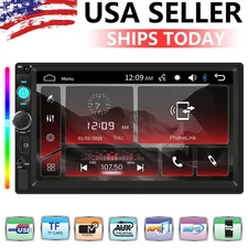 7" Double 2DIN Car MP5 Player Bluetooth Touch Screen Stereo Radio FM Mirror Link