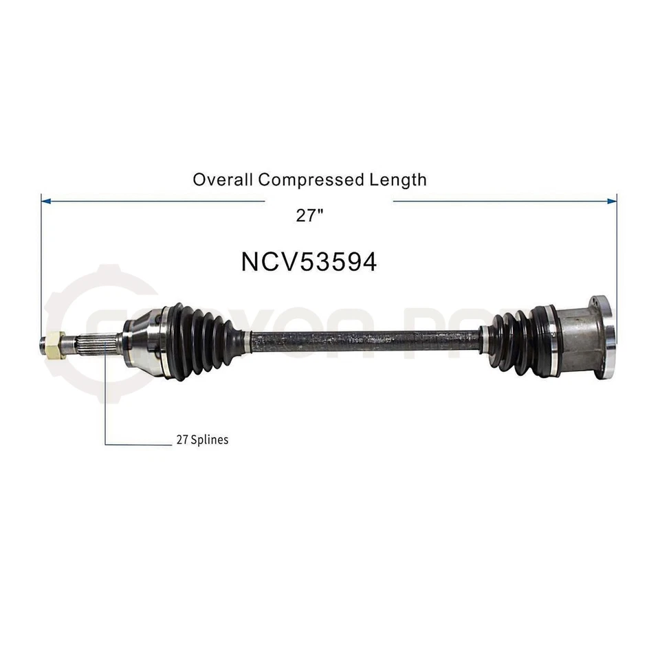 Conjunto de eixo dianteiro esquerdo CV para 2003-2008 Infiniti FX35 Base Sport 3.5L V6 - Imagem 4 de 4