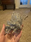 Vintage Dollhouse Miniature Metal Baby Doll Buggy, Carriage, Stroller, Pram — photo 2
