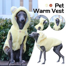 Winter Pet Warm Vest Greyhound Whippet Berber Fleece Hooded Dog Coat Dog Clothes