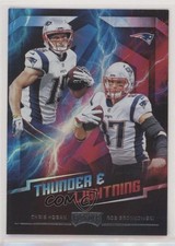 2018 Panini Playoff Thunder and Lightning Chris Hogan Rob Gronkowski #12 2u3