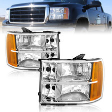 2007-2013 GMC Sierra 1500 2007-2014 2500HD 3500HD Headlights  Compatible Replacem