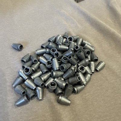 Lego 10 Stück NOSE CONE SMALL 1X1 silber 