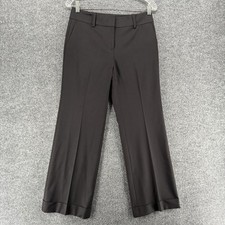 Ann Taylor Pants Womens 4P Black Wool Straight Mid Rise Dress Office Career