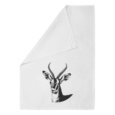 Geschirrtuch/Geschirrtuch ''Springbock Portrait'' weiß Baumwolle (TW00084651)