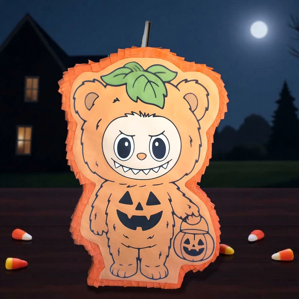 Monstruo Lafufu Hecho a Mano Piñata Tradicional Decoración de Fiesta Foto 3 de 3