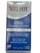 Otic Enzymatic Solution Dogs/Cats 1% Hydrocortisone Ear Itch Relief 1.25oz-2027