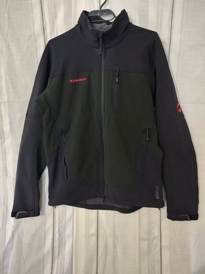 Mammut SOFtech Softshelljacke Herren Medium Schwarz Outdoor Wandern Full Zip
