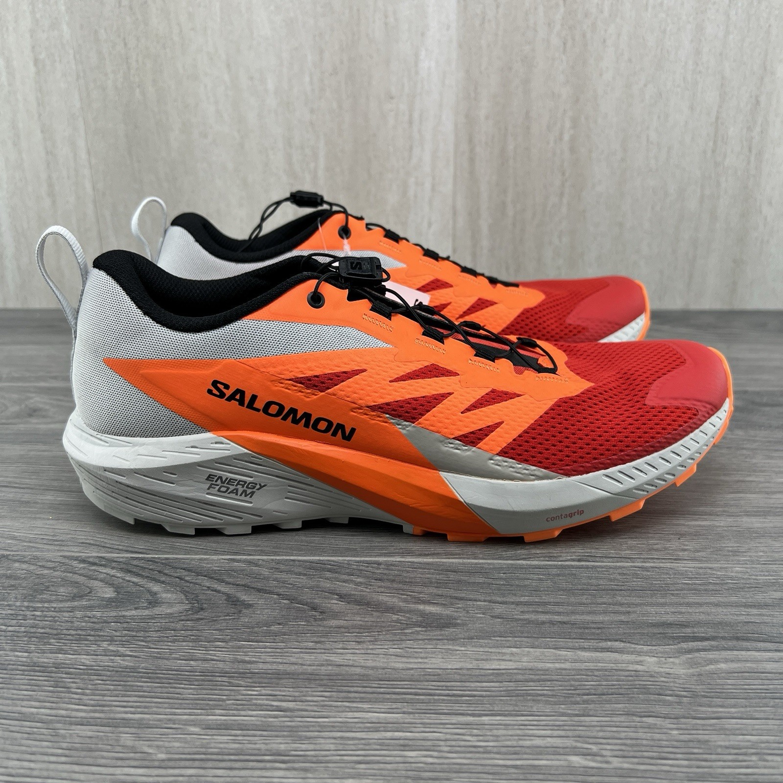 Scarpe da trail running Salomon Sense Ride 5 taglia 12 uomo rosso arancione nero