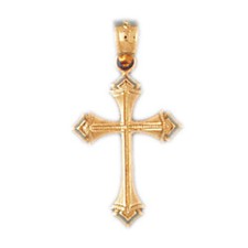Cross Charm Pendant 14k Gold