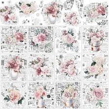 BBTO 12 Sheets Rub on Transfers for Crafts and Furniture As Pictures Shown 