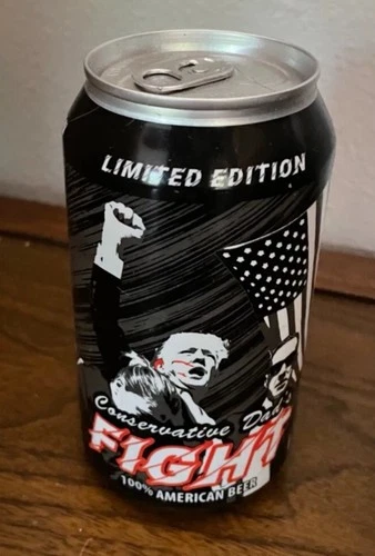 DONALD TRUMP Fight Limited Edition Conservative Dad's Ultra Right Beer Can
