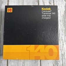 LOT OF TWO Kodak Carousel Transvue 140 Projector Slide Trays w/Boxes VINTAGE