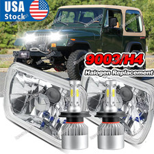 2x 7x6 Headlights Hilo Beam Drl H6054 For 1986 1987-1995 Jeep Wrangler Yj A