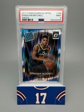 Donovan Mitchell 2017-18 Donruss Optic Shock Rated Rookie Card #167 PSA 9. rookie card picture