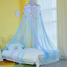 Bed Canopy for Girls Room Bed Canopy Curtains with Led Lights Mosquito Net DIY P