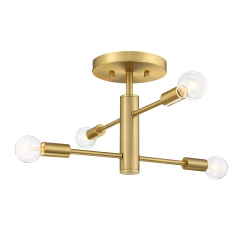 Designers Fountain D320C-SF Arlo 4 Light 15"W Semi-flush Ceiling - Gold - Picture 2 of 9