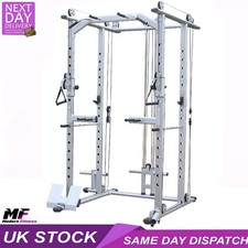 Power Rack Squat Cage with Cable Pulley System Home Gym Weight Lifting Training