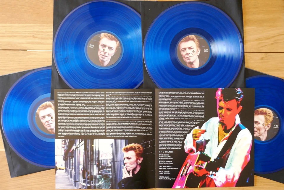 DAVID BOWIE - HOT'N'SPICY rare 4 lp box BLUE COLORED VINYL, LIVE USA 1997 - Image 4 of 4