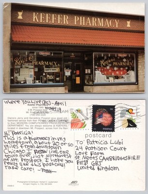 s28696 Keefer Pharmacy Mt Prospect Illinois USA Postkarte 2014 Briefmarke