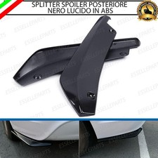 LAME SPOILER SOTTOPARAURTI SPLITTER POSTERIORE NERO LUCIDO PER SMART ROADSTER