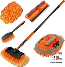 Car Wash Brush with Long Handle, Car Cleaning Kit with Soft Bristle Wash 12FT