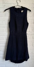 Sezane Paris Editions Navy Sleeveless Open Back Mini Dress FR 34 XS