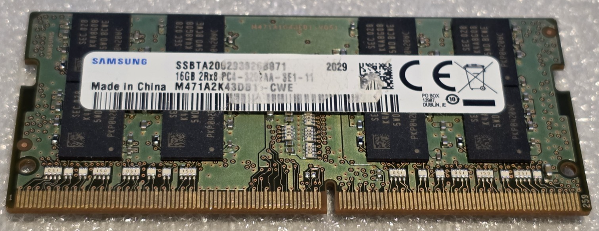 Samsung 16GB 2Rx8 PC4-3200AA-SE1-11 M471A2K43DB1-CWE | eBay