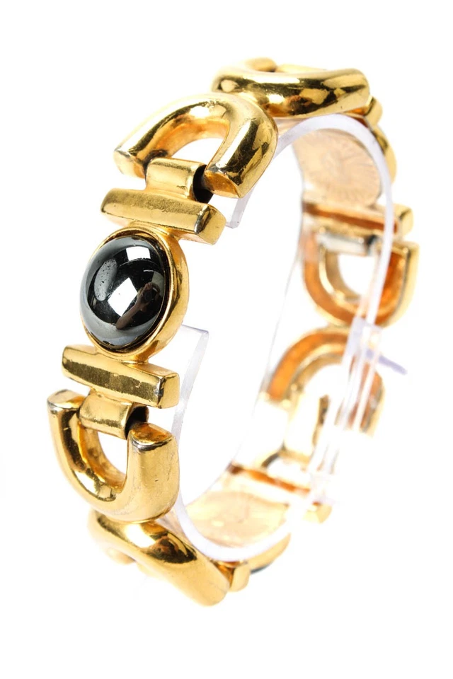 Ben Amun Womens Vintage Gold Tone Metallic Dome Chunky Bracelet 7.5" - Image 2 of 4