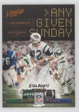 2021 Prestige Any Given Sunday Xtra Points Orange 15/75 Joe Namath HOF 8d4