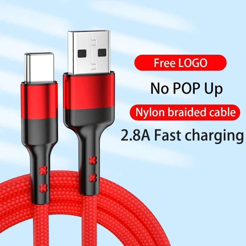 USB Type C Braided Cable Charging Fast Phone Charger HeavyDuty Long Lead 1m 2m - Image 3 of 4