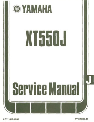 Yamaha XT550 1983 Motorcycle Complete Service Manual