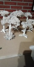 18 Modellbau Bäume Handgemacht & geweißtes Islandmoos als Ersatz-Laub
