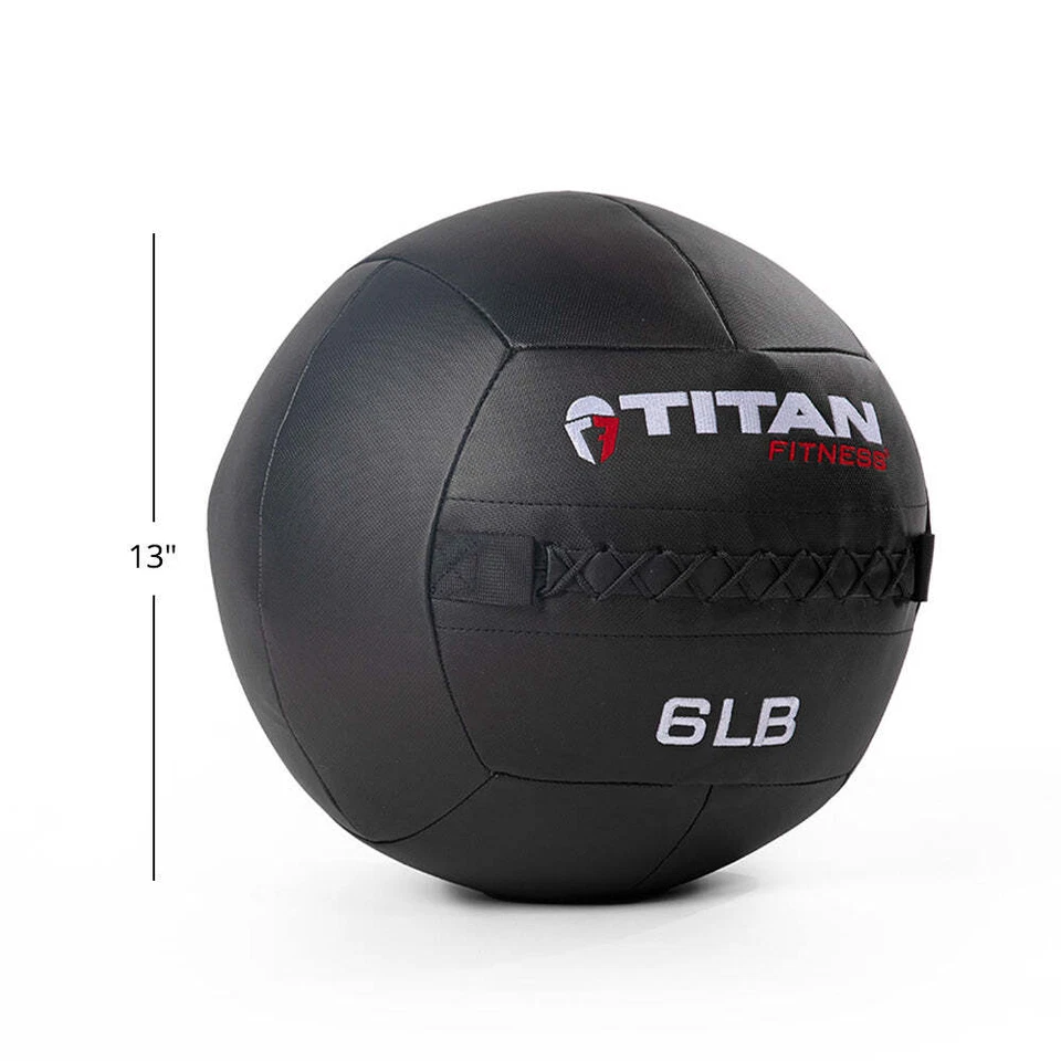 Bolas de pared compuestas Titan Fitness 6 lb-14 lb, carcasa blanda policompuesta Foto 2 de 4
