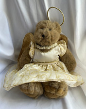 Build A Bear Brown Teddy bear with Angel dress Outfit W/ Wings Halo