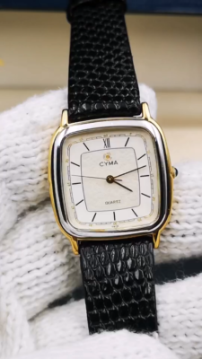 Vintage CYMA unisex Quartz watch. Come with original BOX. | eBay