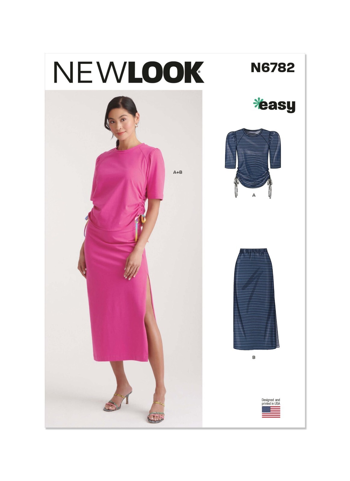 New Look Easy SEWING PATTERN N6782 Misses' Knit Top & Skirt  Sizes S-XXL