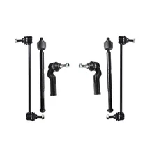 6 Pc Inner & Outer Tie Rod Ends Sway Bar Link Kit for Ford Escape Lincoln MKC