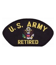 U.S. Army Retired Hat Patch, Military Cap Patches